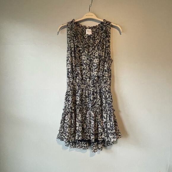 MISA LOS ANGELES Shirley Floral-Print Sleeveless Chiffon Mini Dress Size Medium - Picture 4 of 11